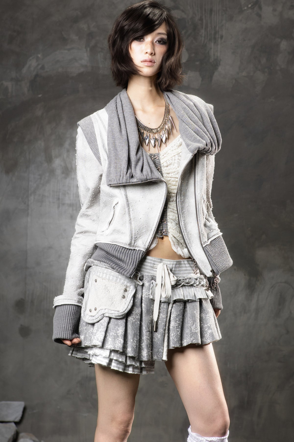 High-Waisted Multi-Layered Pleated Skirt