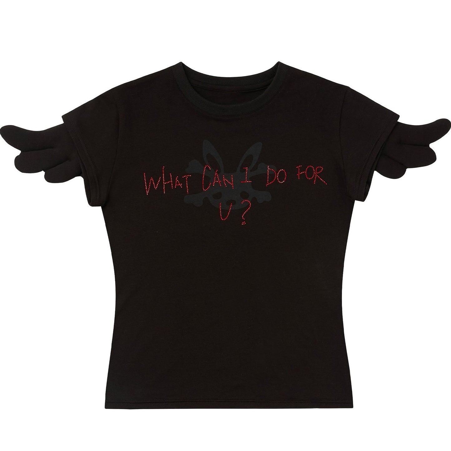 Hot-Stitched Angel Wings Blouse