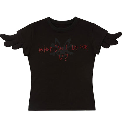 Hot-Stitched Angel Wings Blouse
