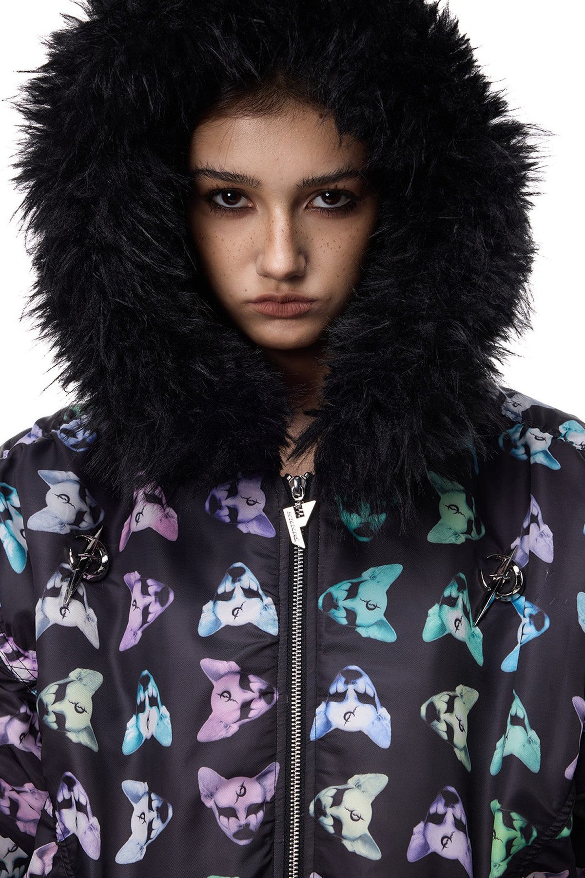 Cat Fur Collar Cotton Jacket