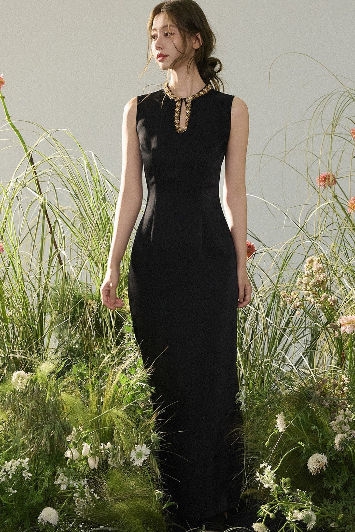 Chinese Water Drop Collar Dress