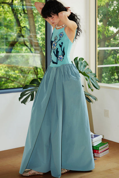 3D Embroidered Vacation Dress