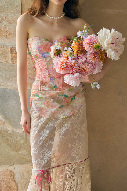 Floral French Romantic Dress and Skirt Set-Up