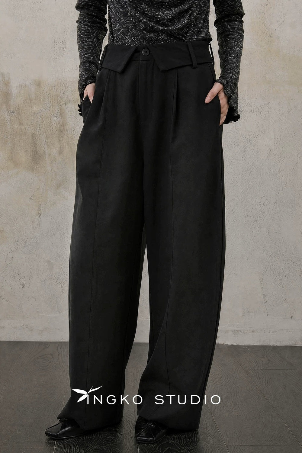 Folded Waistband Pants