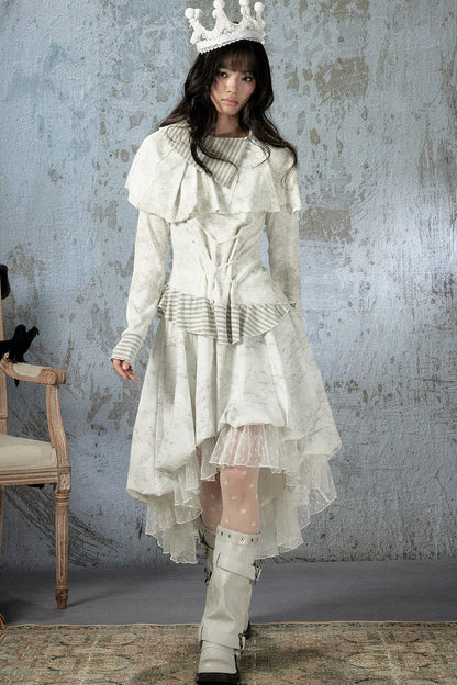 Light Lace Asymmetrical Skirt