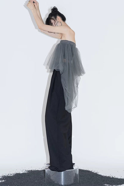 Layered Mesh Tube Top and Skirt Set-Up
