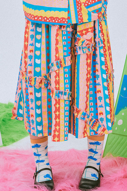 Kindergarten Paradise Print Skirt