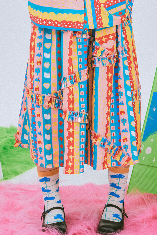 Kindergarten Paradise Print Skirt