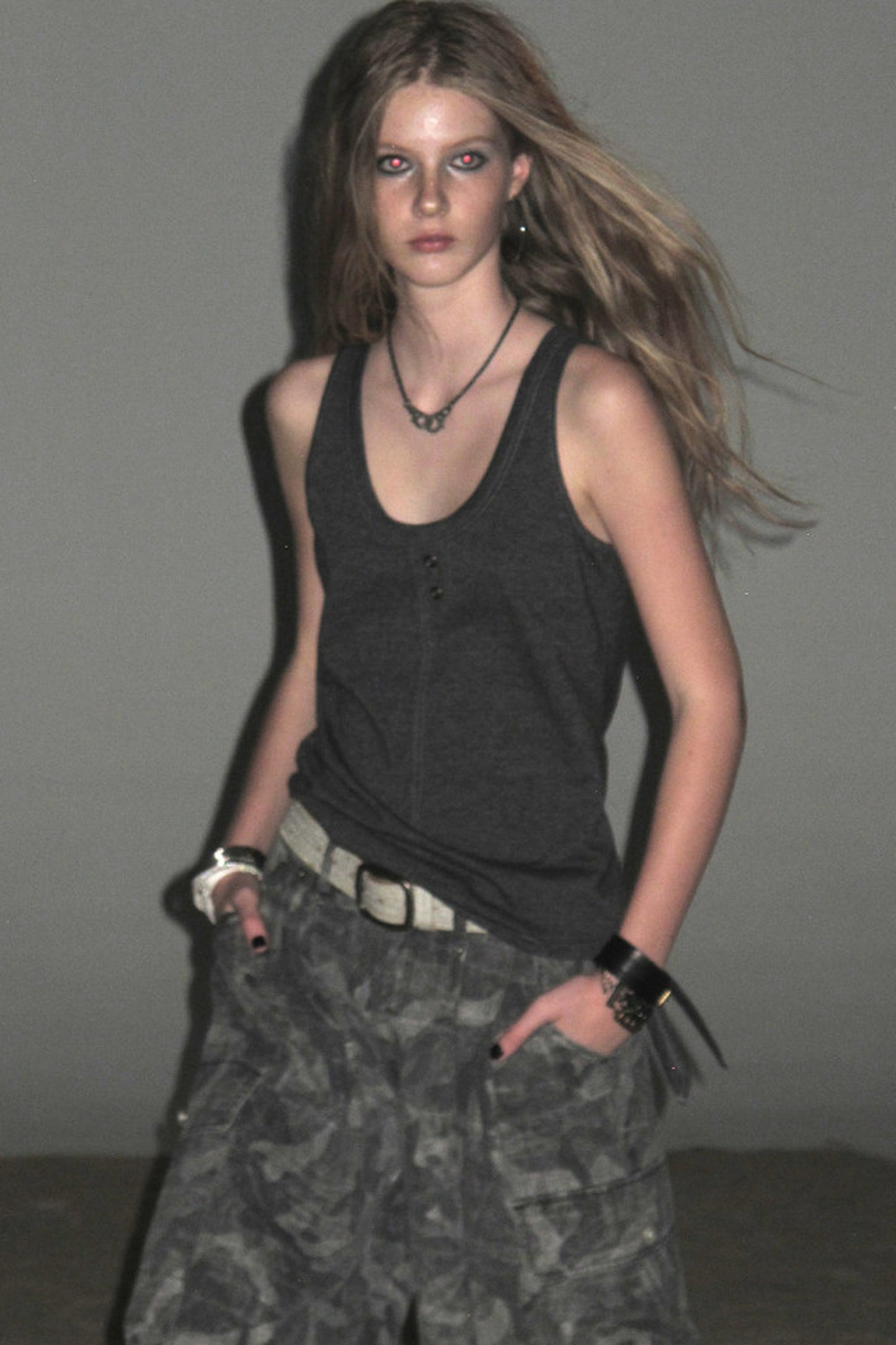 Lace-Up Contrast Punk Vest