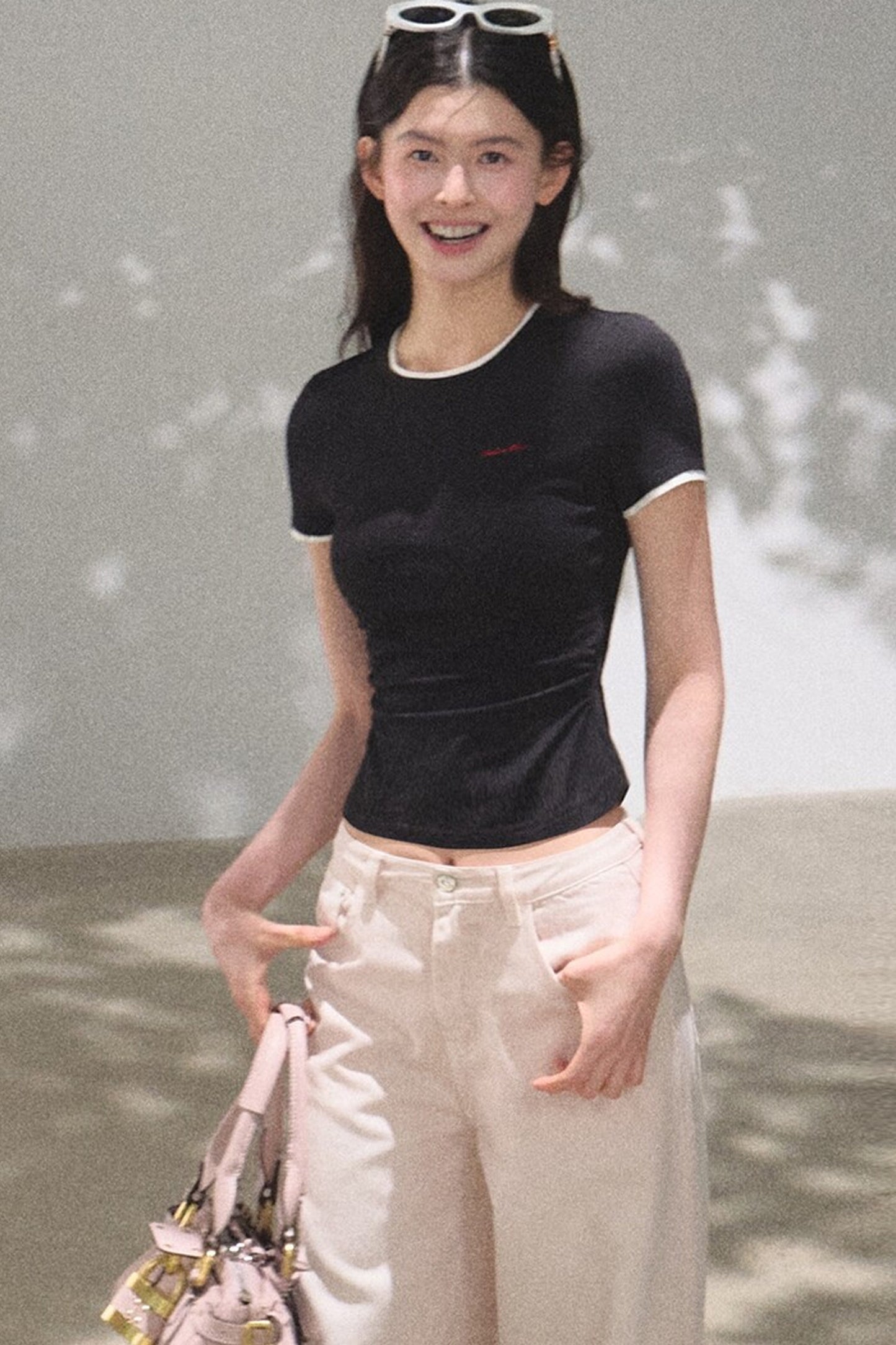 Color-Block Embroidered Summer Top