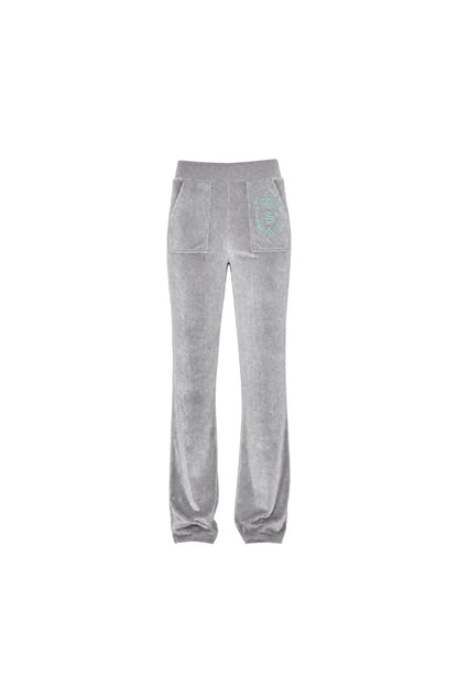Glossy Velvet Hooded Tracksuit Set-Up