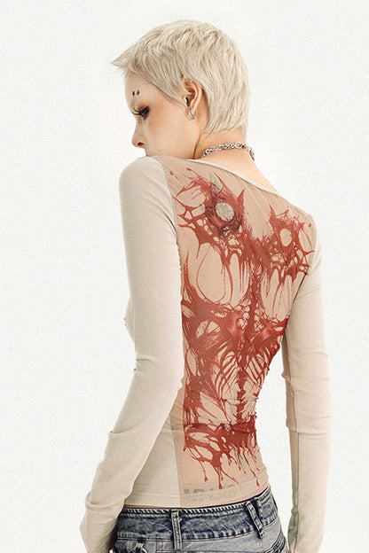 Studded Cross Long-Sleeve T-Shirt