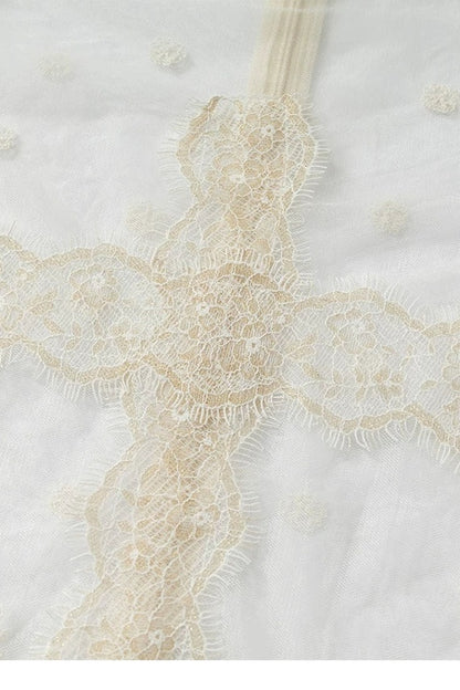 Maglia ricamata in pizzo barocco