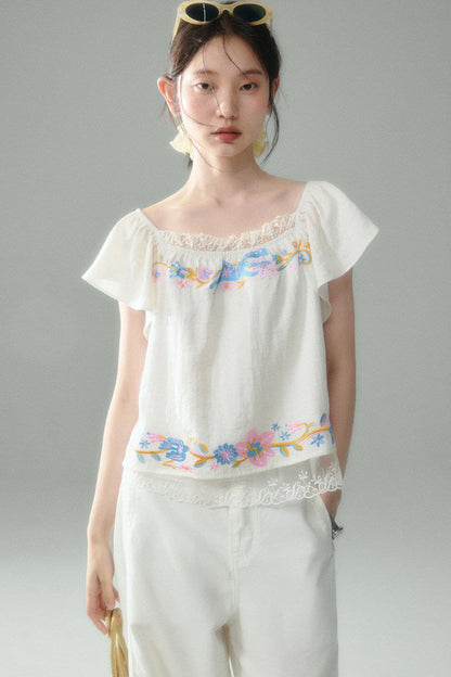 Pony Embroidery Cotton Linen Set-Up