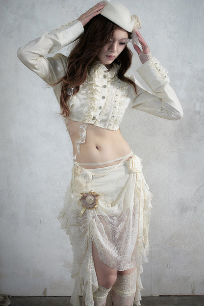 Baroque Asymmetrical Fishtail Skirt