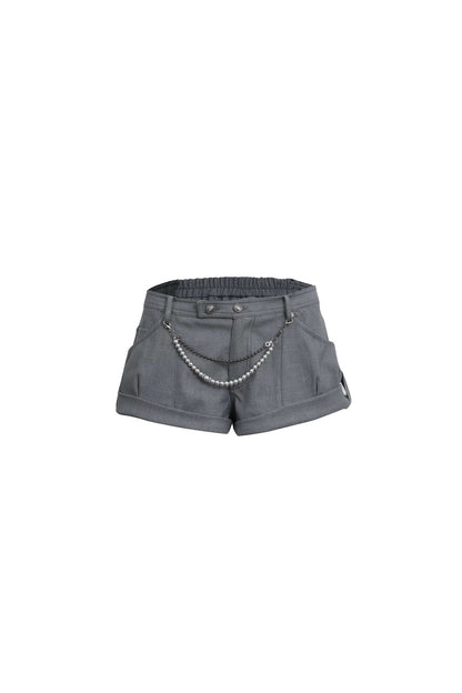 Retro Low-Rise Mini Anzugshorts