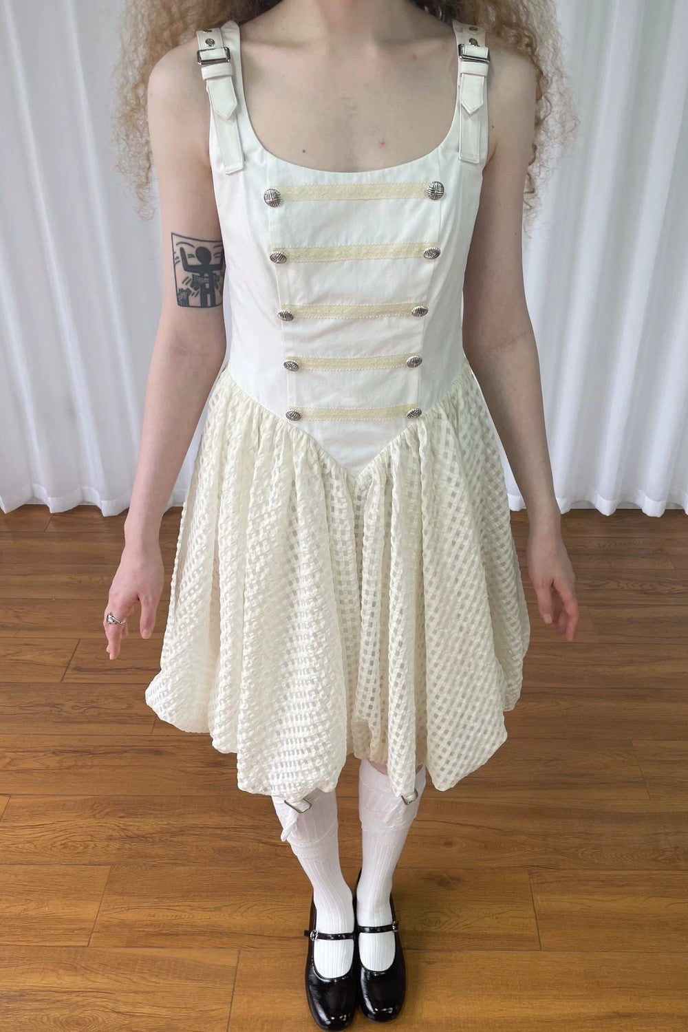 Abito con spalline sottili patchwork Napoleon