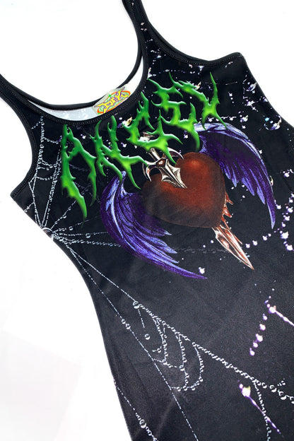 Gothic Slim-Fit Tank Dress