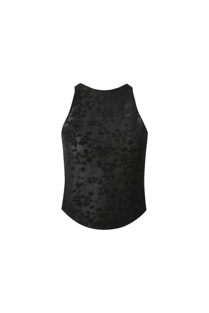 Lace Jacquard Tank Top and Skirt Set-Up