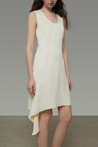 Irregular Hem U-Neck Dress