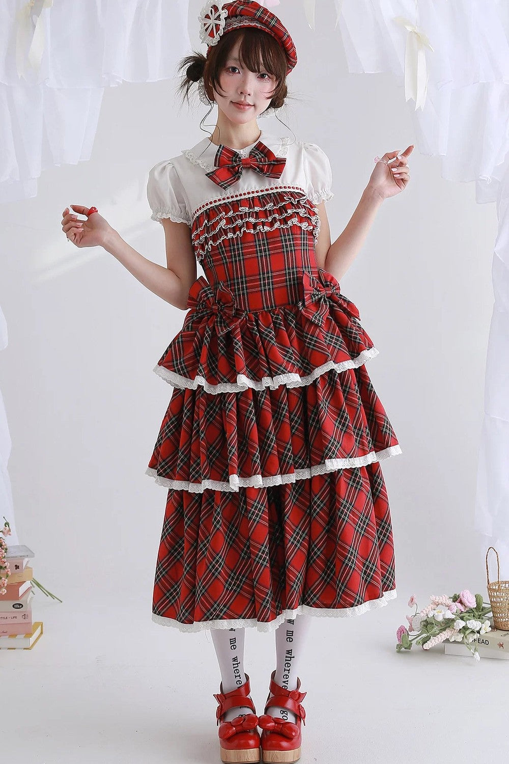 Showa Retro Red Lolita Dress