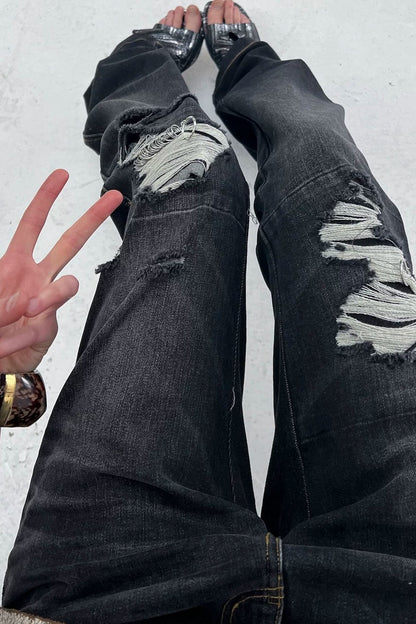 Jeans Strappati a Vita Bassa