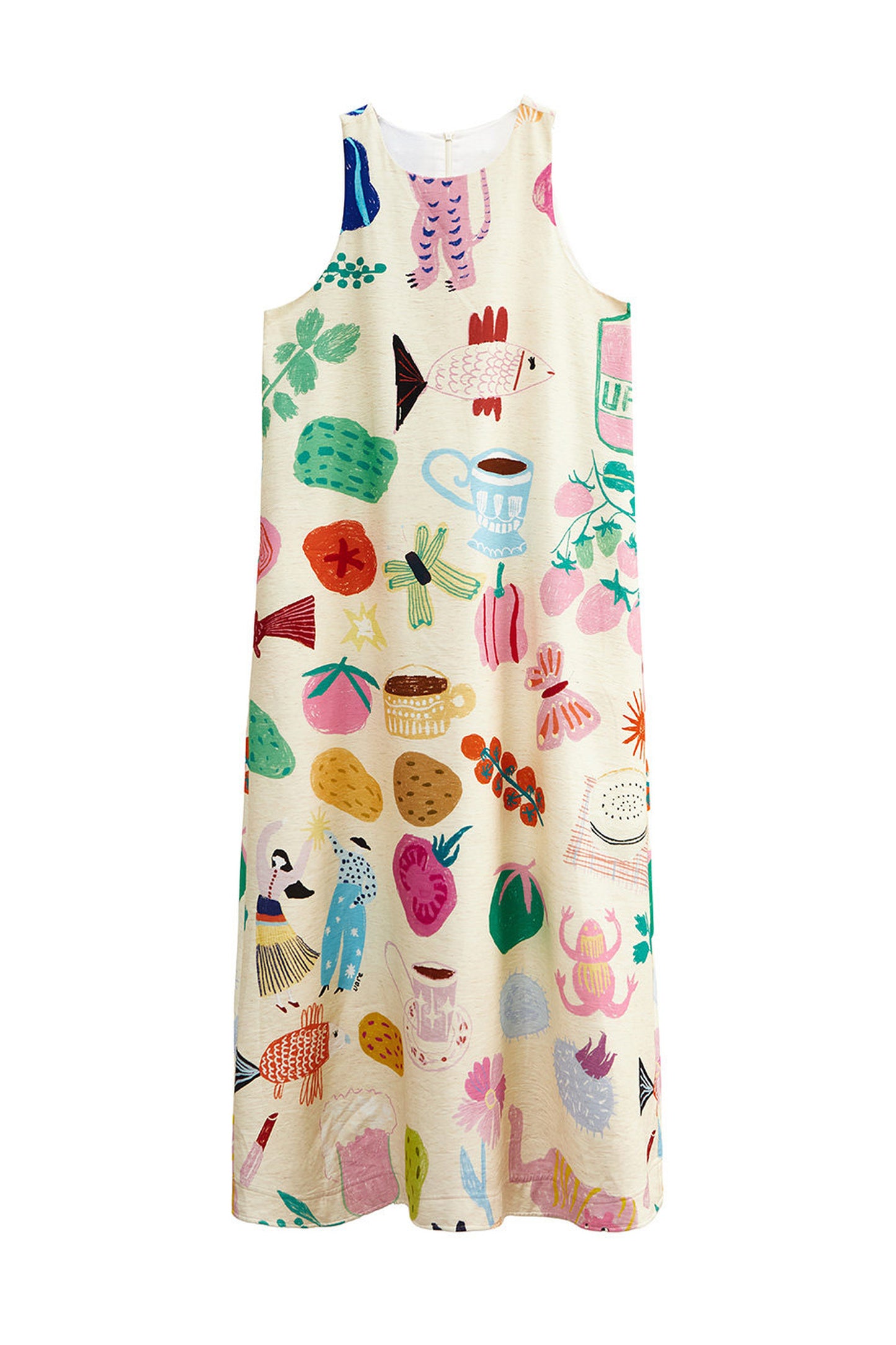 Qianshan Hand-Painted Tank Dress