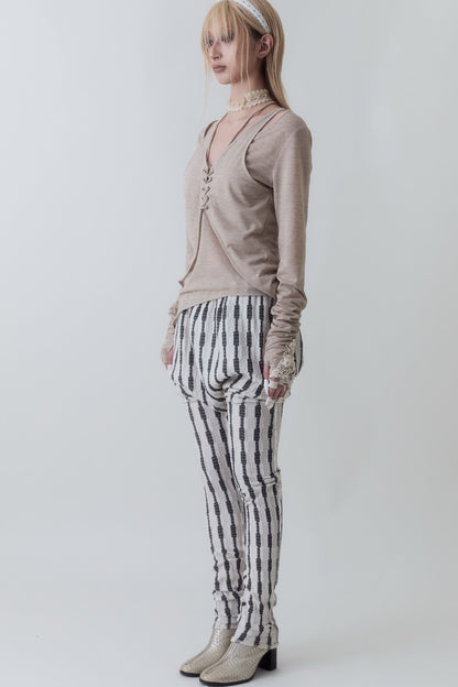 Leggings gonna a righe medievali