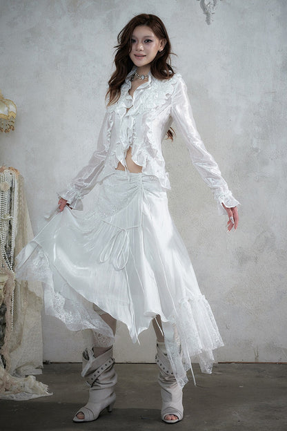 Romantic Lace Chiffon Skirt