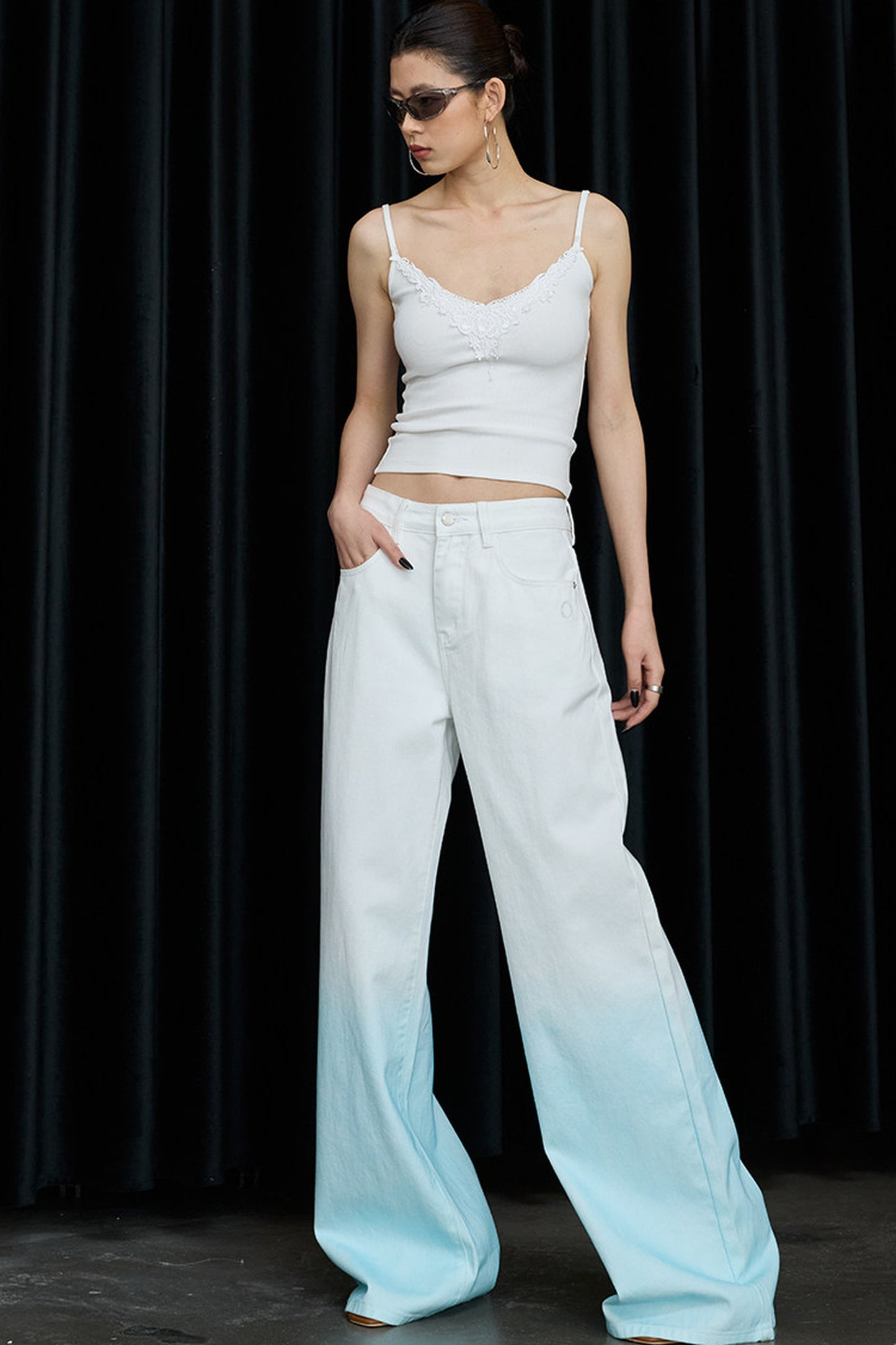 Gradient Wide-Leg Jeans