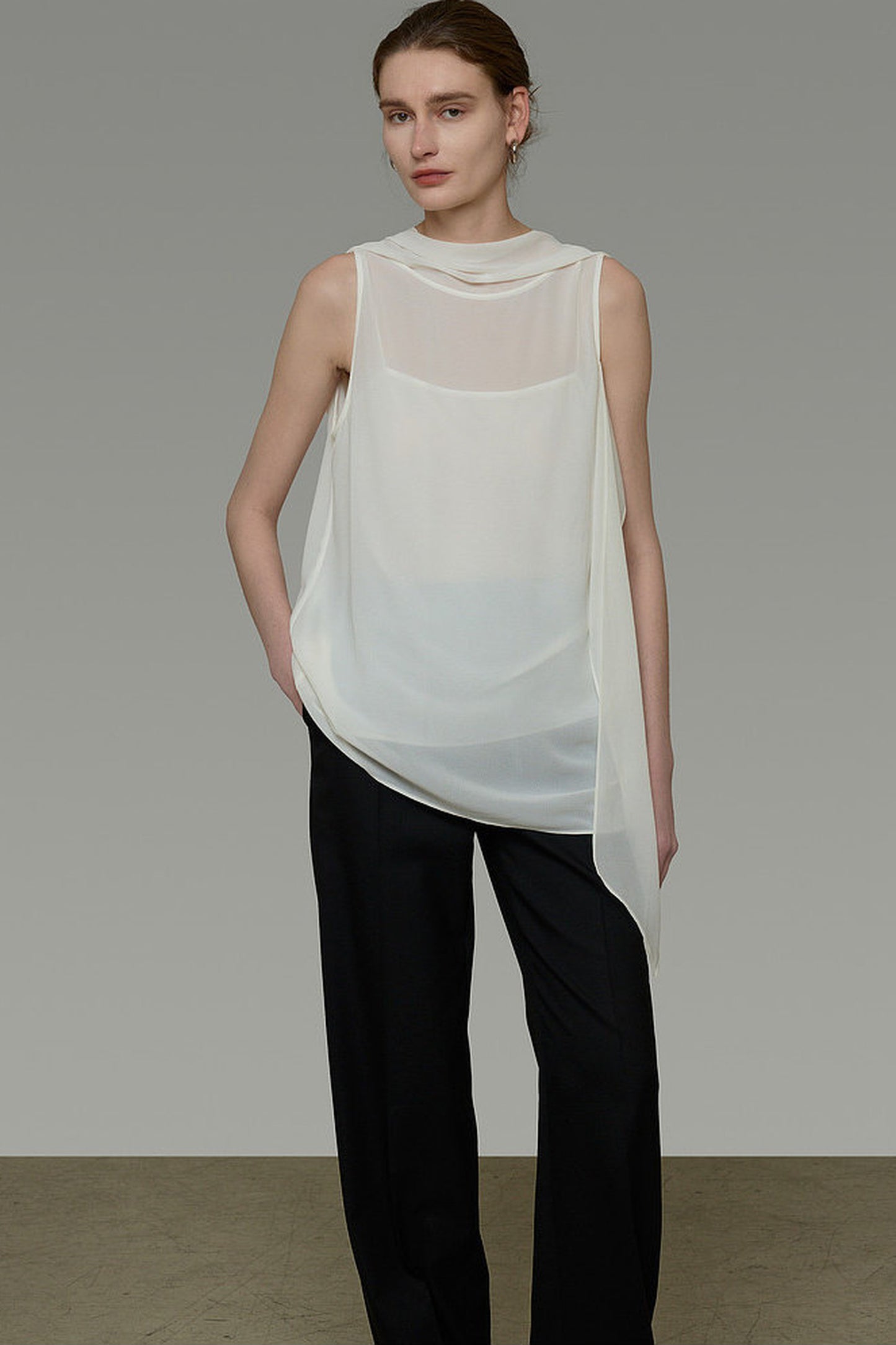 French Ribbon Sleeveless Top