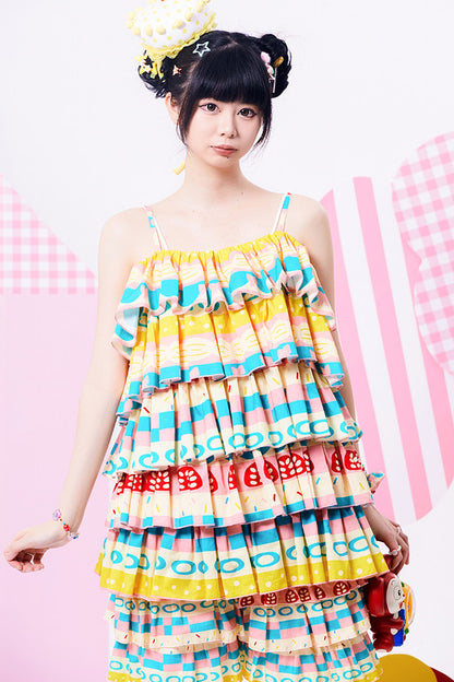 Original bedrucktes Stufenlagen-Camisole