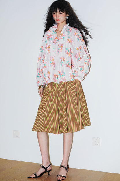 Semi-Sheer Printed Sun Top