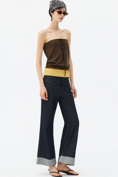 Lyocell Patchwork Tube Top
