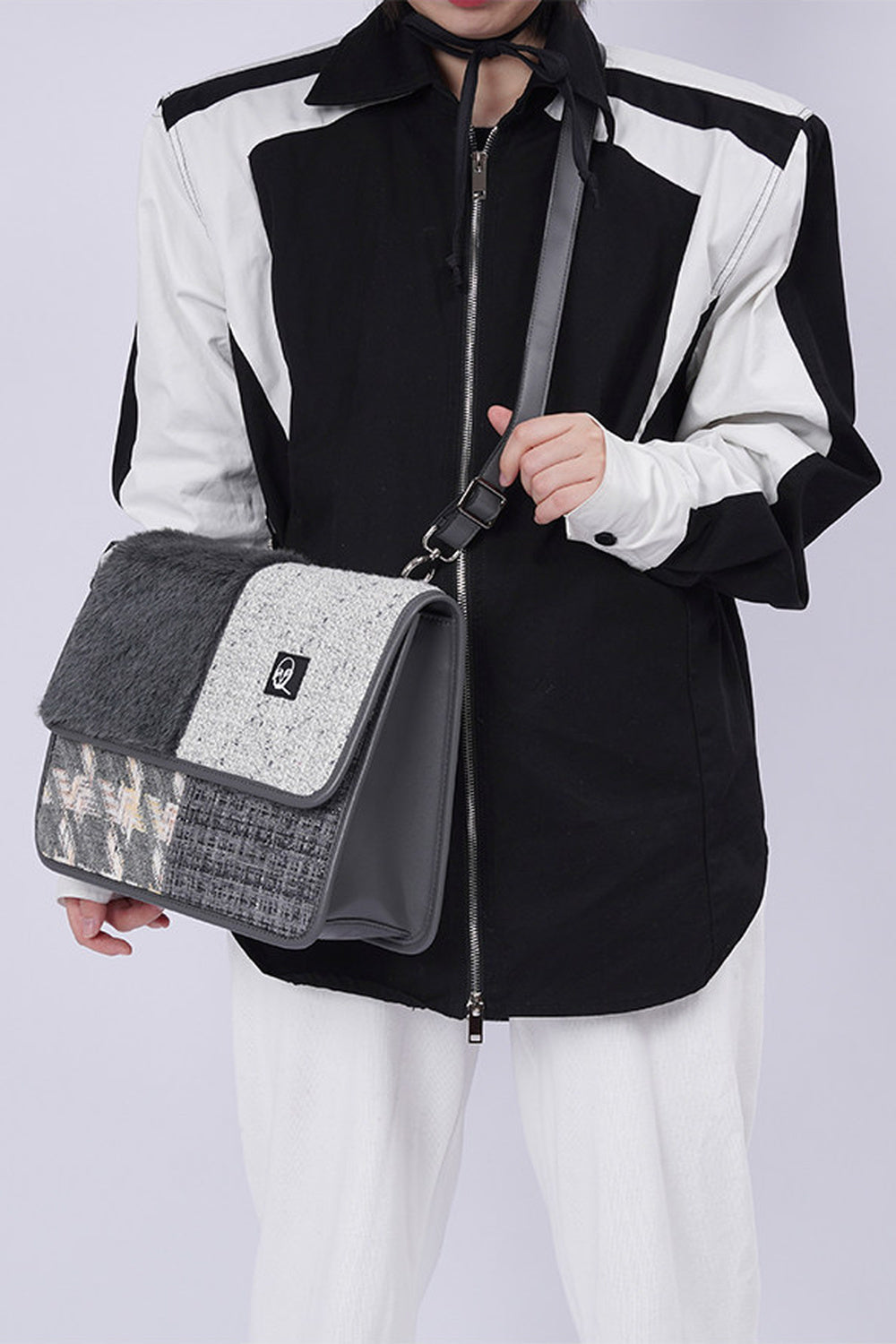 Y2K Color-Blocking Crossbody Bag