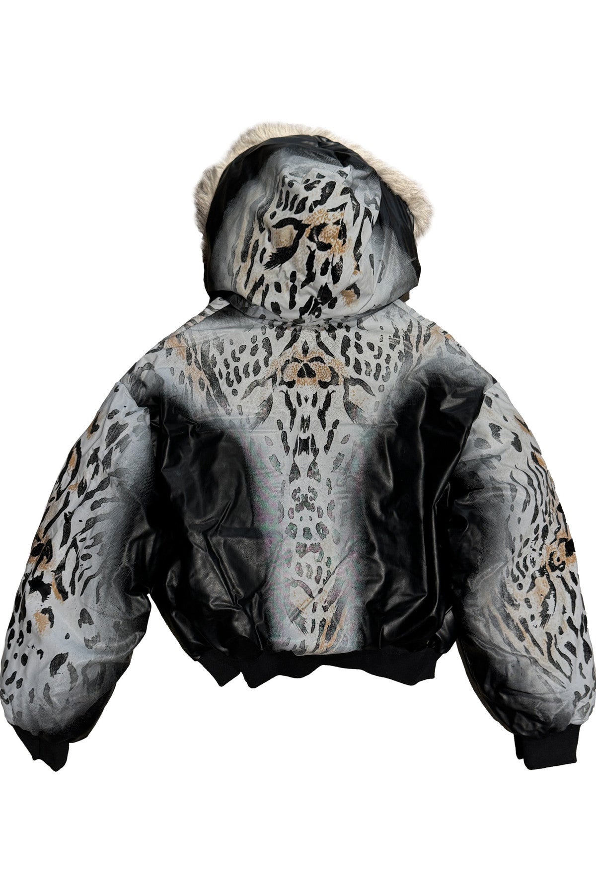 Gradient Cheetah Print Short Jacket