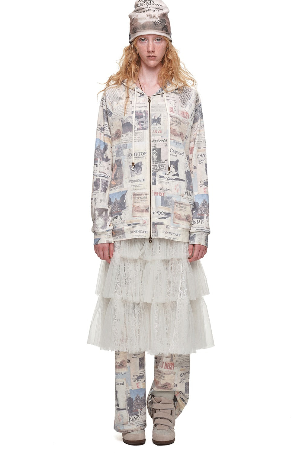 Lace Mid-Length Puffy Cake Skirt