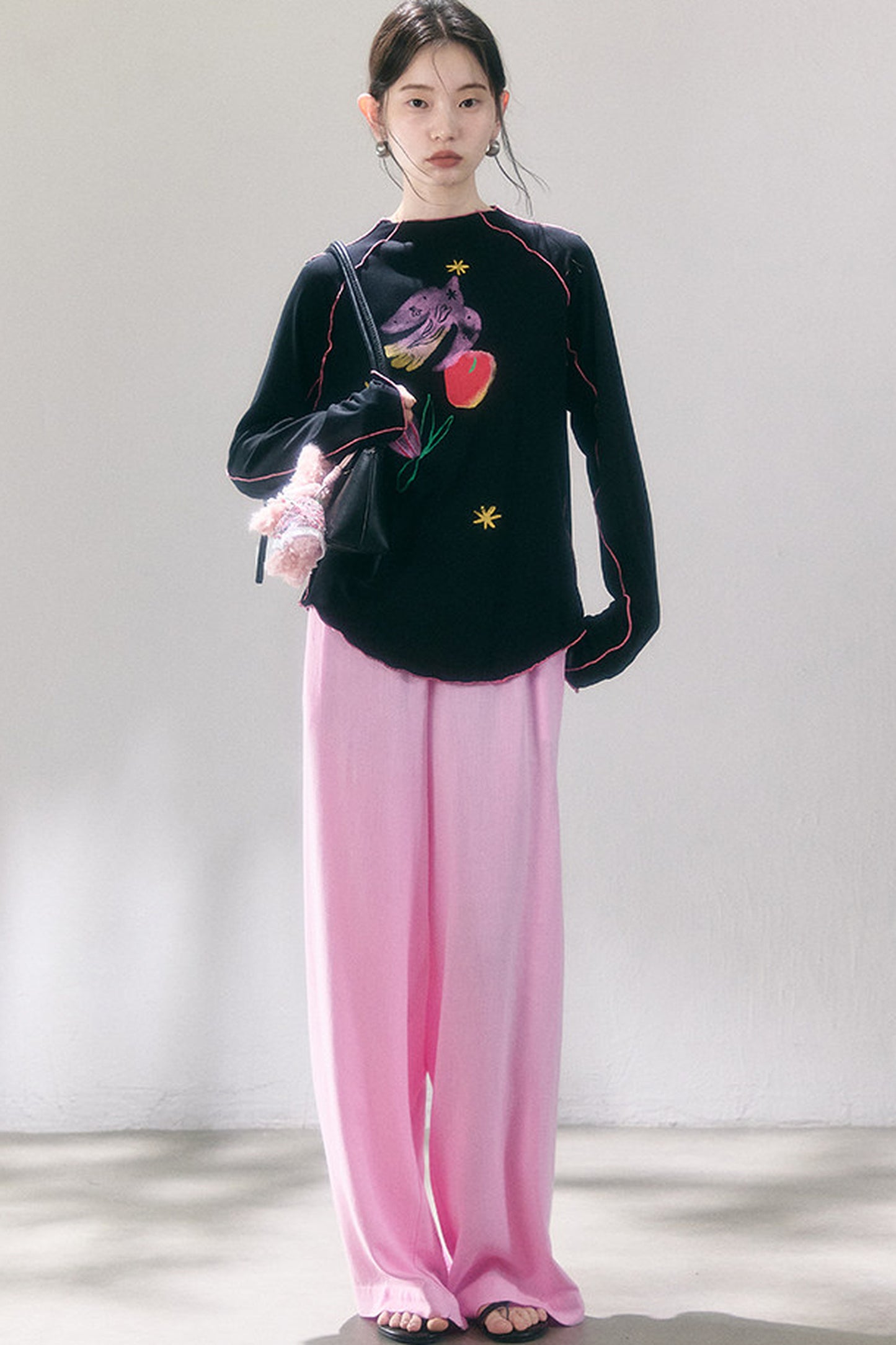 Linen Blend Air Wide-Leg Trousers