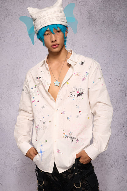Camicia con stampa graffiti