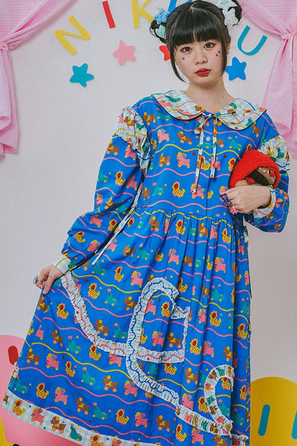 Original Floral Lace Long-Sleeve Dress