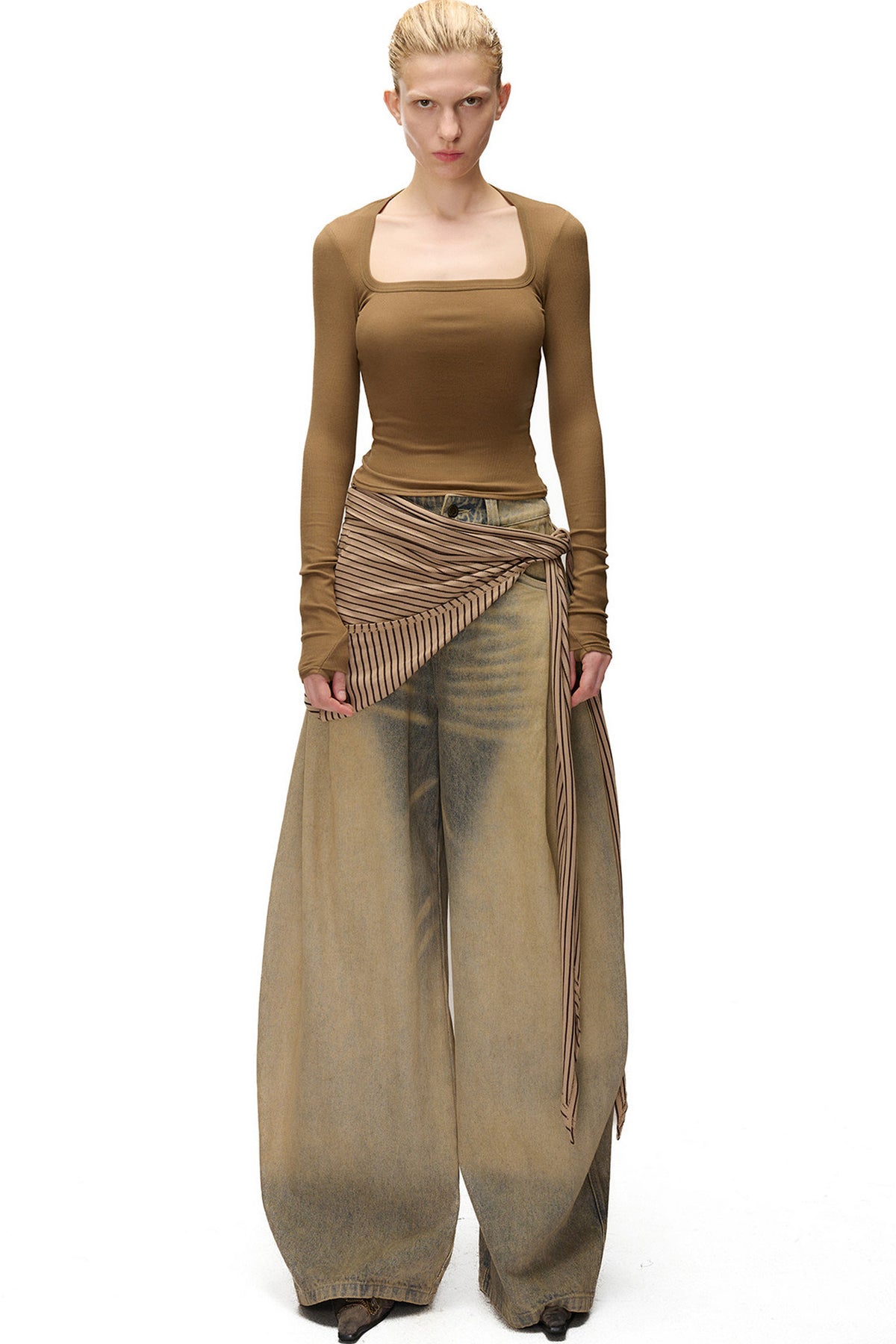 Long Sleeve Hollow Neck Base Layer T-Shirt