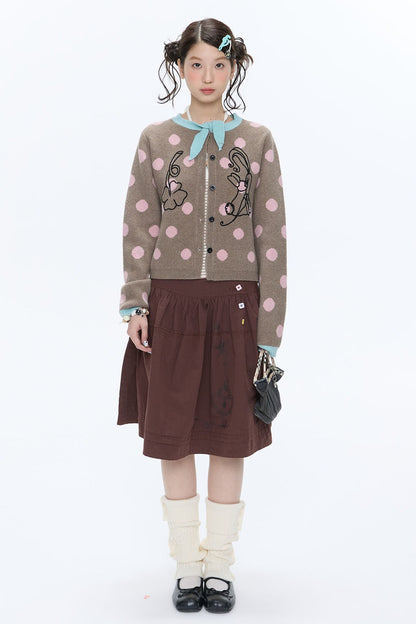 Mint Green Polka Dot Cardigan
