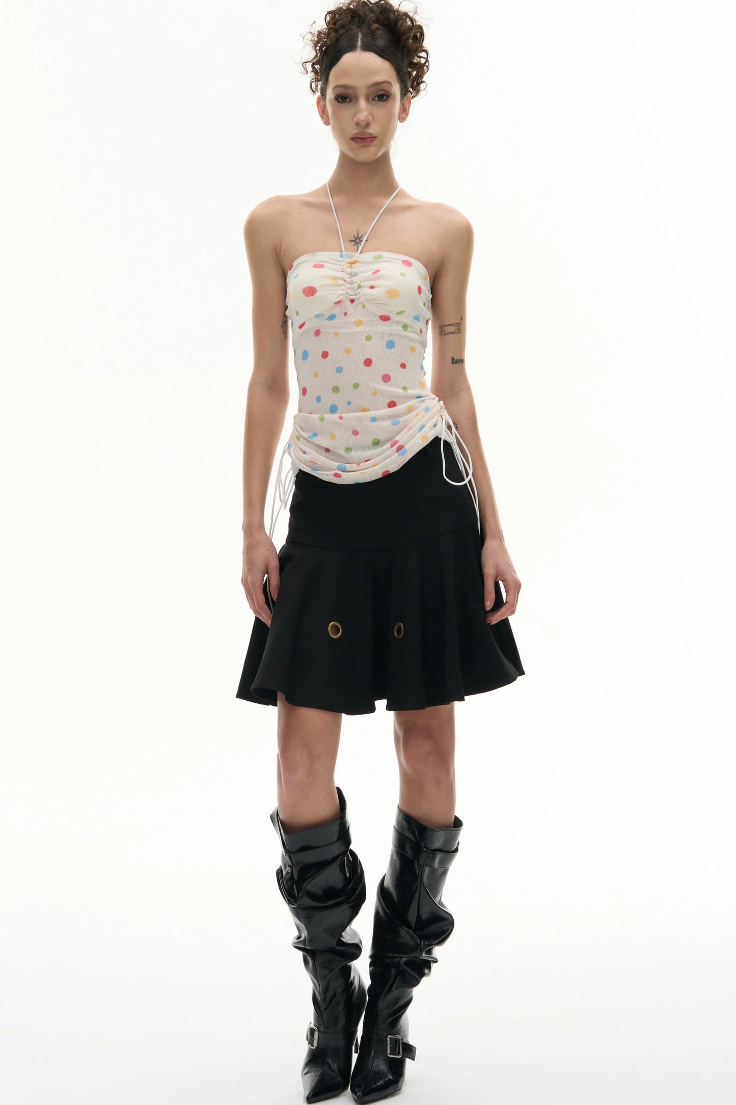 Dopamine Polka Dot Mesh Camisole