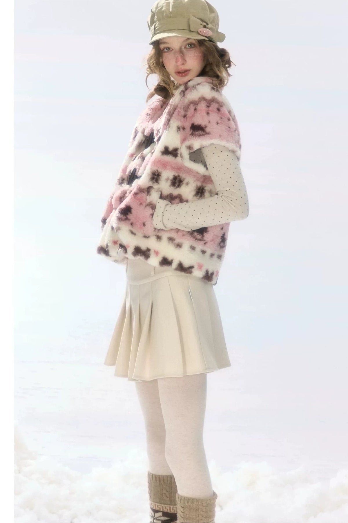 Pink Sherpa Duffle Jacket