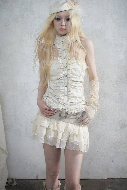 Baroque Velvet Lace Top