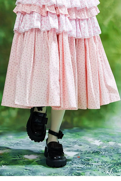 Ancient Pink Lolita Skirt