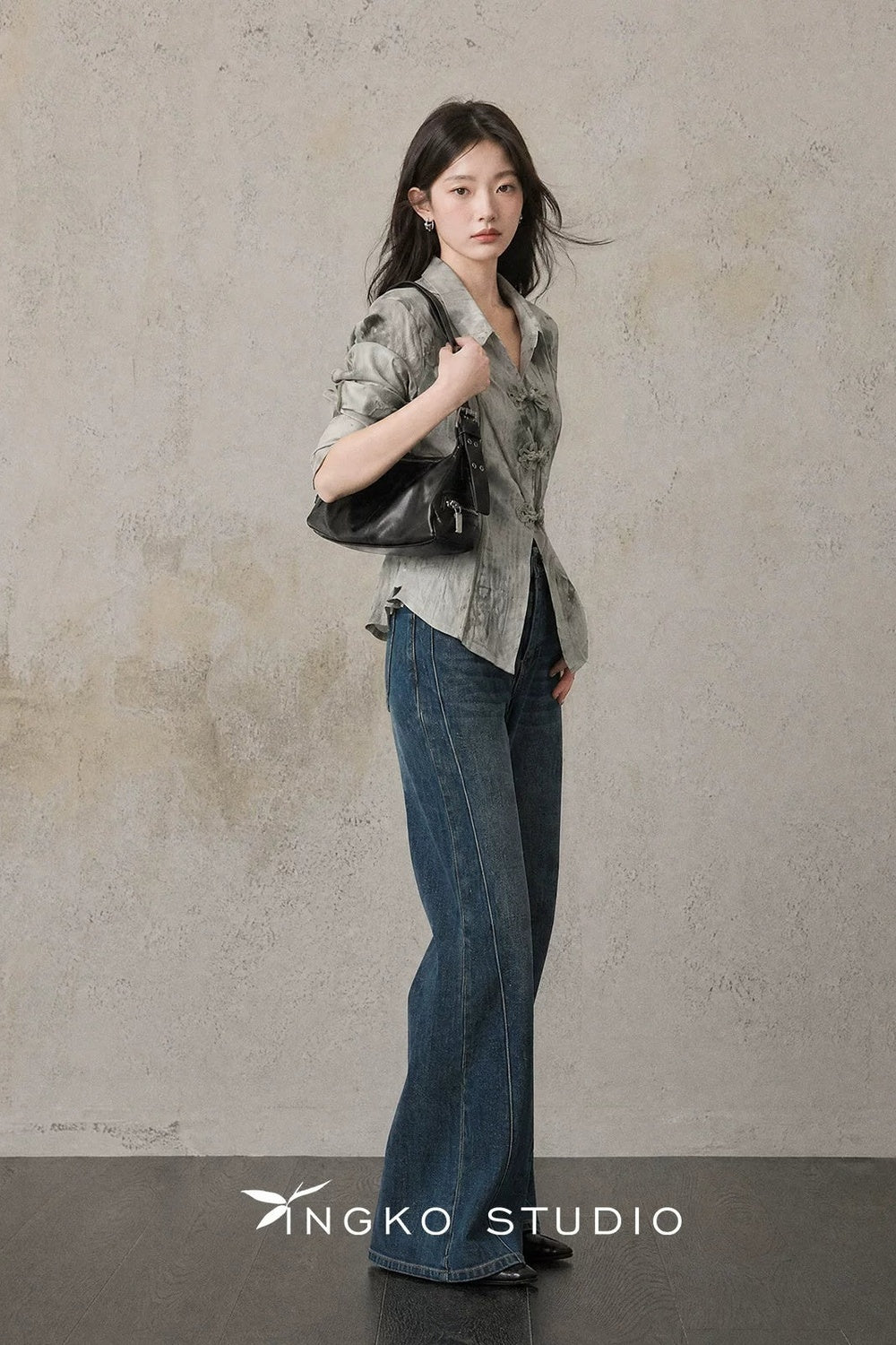 Denim Blue Flared Jeans