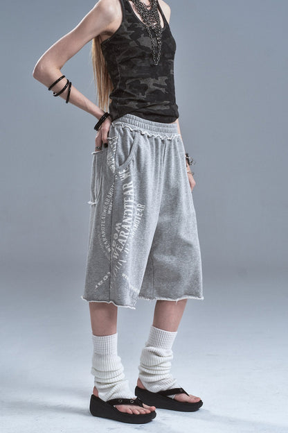 Silver Letter Terry Sweatpants