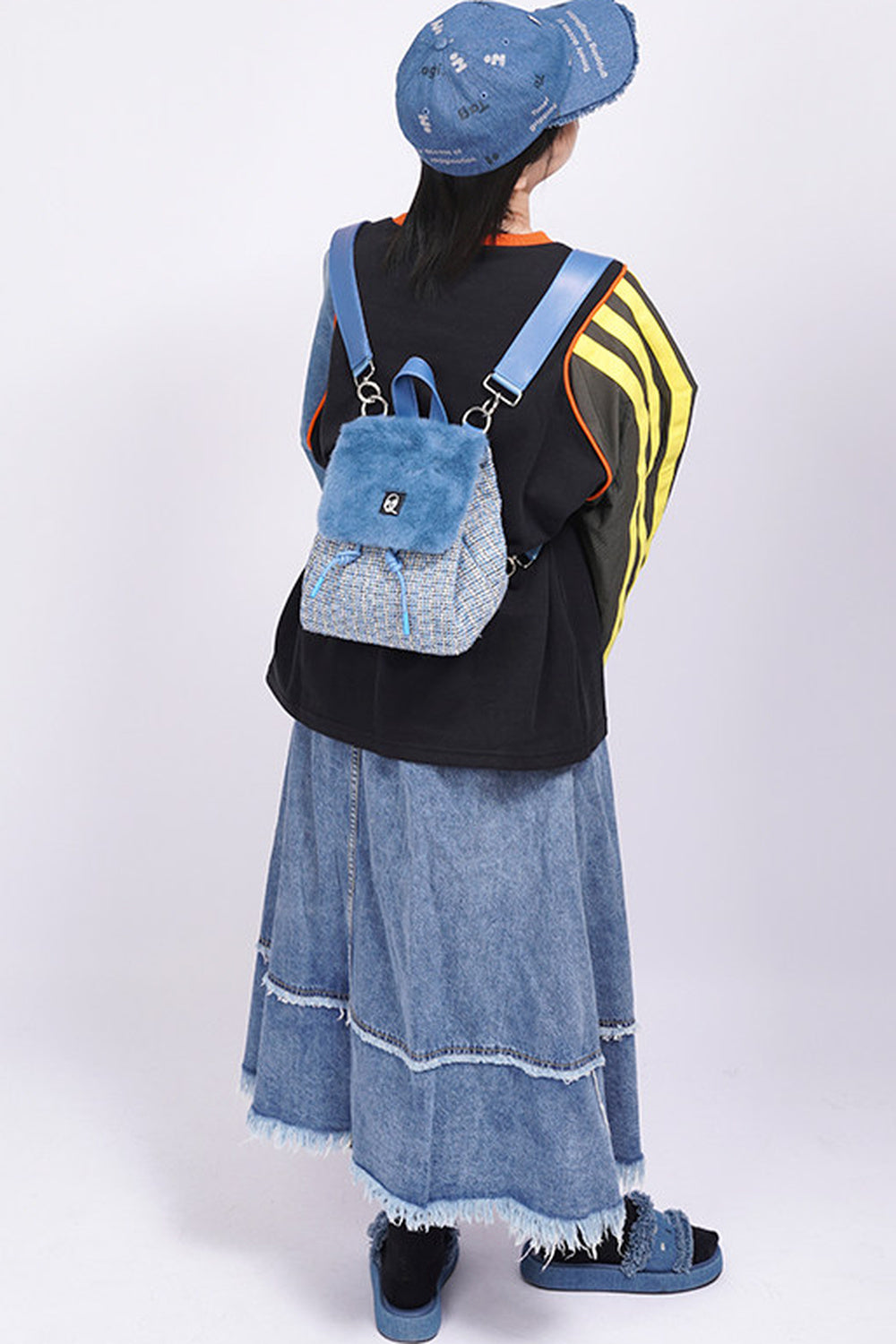 Y2K Furry Crossbody Backpack