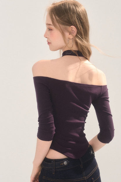 Reversible Stretch Cut-Out T-Shirt